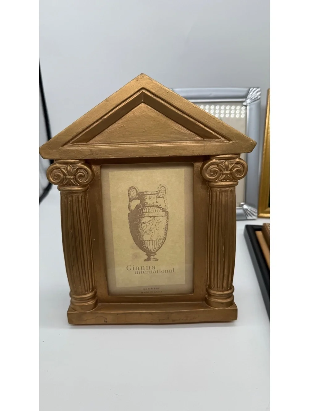 Lot of 5 Decorative Tabletop Picture Frames Mixed Sizes Wood Metal